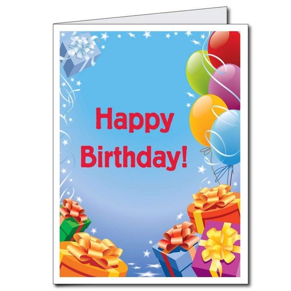 VictoryStore Jumbo 3 Foot Happy Birthday Card, Presents And Balloons, 2 feet x 3 feet Card, Ships In Jumbo Envelope, (Stock,12426)