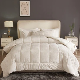 HYPREST Velvet Comforter King,3 Pcs Luxury Elegant Velvet Duvet,Ultra Soft White Bedding Comforter Sets