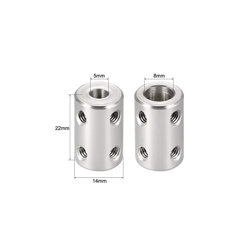 sourcing map 2 pieces 5 mm to 8 mm bore