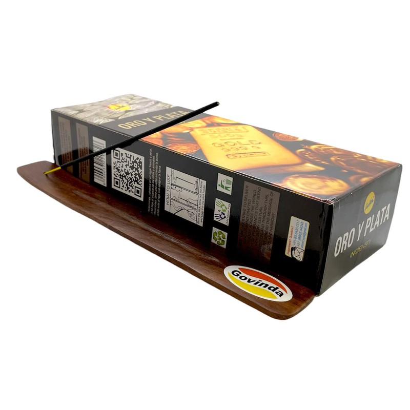 Gold Silver Incense Sticks and Incense Stick Holder Bundle Insence