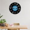 Fenteer Backwards Clock 12" Round Creative Arabia Numbers Decorative Clock