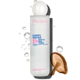Pacifica Happy Water Hydrating Facial Toner - Vegan Ceramides Hyaluronic Acid and Electrolytes Refreshing and Soothing for Balanced Skin Clean Beauty Cruelty-Free All Skin Types 4 oz / 퍼시피카 해피 워터 하이드레이팅 페이셜 토너 - 비건 세라마이드 히알루론산 및 전해질 균형 잡힌 피부를 위한 상쾌함과 진정 깨끗한 아름다움 크루얼티 프리 모든 피부 타입 4온스