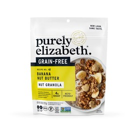 Purely Elizabeth Banana Nut Butter Keto Granola, Grain Free, Non GMO, 8 Ounces (Pack Of 1)
