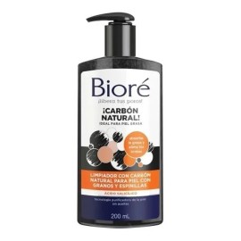 Limpiador Con Carbon Natual Piel Grasa Bioré 200 Ml