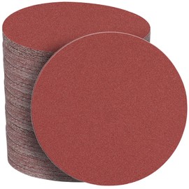 STEBRUAM Pack of 50 Sandpaper 150 mm Velcro 220 Grit No Hole 6 Inch Sanding Discs Set for Random Orbital Sanders
