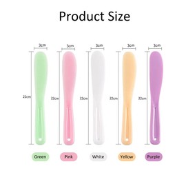 6 Pcs Makeup Mixing Spatula Spoon Scraper Reusable Plastic Cosmetic Mask Mixing Spoon Scoops Spatulas Stick Applicator Beauty Spa Makeup Tools for Facial Skin Care DIY Mask (Random Colors)