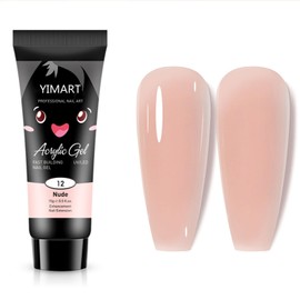 Yimart Poly Nail Gel,12 Nude Colors Neutral Classic Color Gel Nail Builder Long Lasting Hard Gel for Nail Extension French Manicure Gel Acrylic Kit Gel Nail Builder (Nude, 15ML)