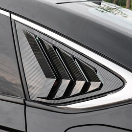 CYAuto New 2pcs Racing Side Rear Quarter Window Louvers for Honda Accord 11th Gen 2023 2024 (Carbon Fiber Style)
