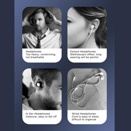 Bone Conduction Headphones Sports Headphones Type C Fast Charging IPX7 Waterproof for Running Biking Working