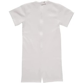 Benefit Wear Kid's Adaptive Anti-Strip One-Piece Cotton Bodysuit Underwear | Back Zipper with Snap Closure (XL, White, 1)