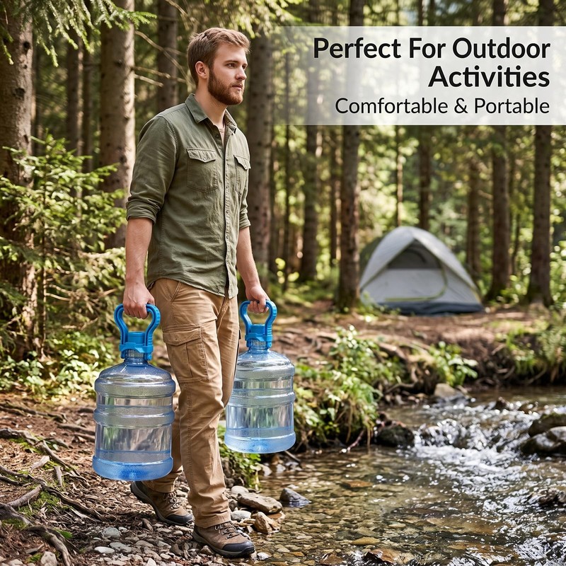 2 Pack Blue 5 Gallon Water Jug Handle, Ergonomic Non-Slip