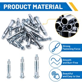eupdd Pack of 60 Cavity Dowels Metal: M5 x 37/52/65 mm Cavity Dowels, Cavity Dowels M5, Metal Expansion Dowels with Internal Thread for Plasterboard, Cavity Walls, Pictures, Shelves, High Load