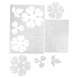 TEHAUX 2pcs Pre Cut Peony Flower Heat Shrink Sheets Semi Transparent Shrink Plastic for DIY Crafts Hair Accessories Artistic Decorations