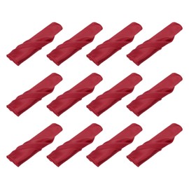 sourcing map 12pcs Claret Satin Table Napkins Polyester Square Bright Table Napkin Fabric Table Napkin for Event Wedding Party Table Decoration,17×17 Inch