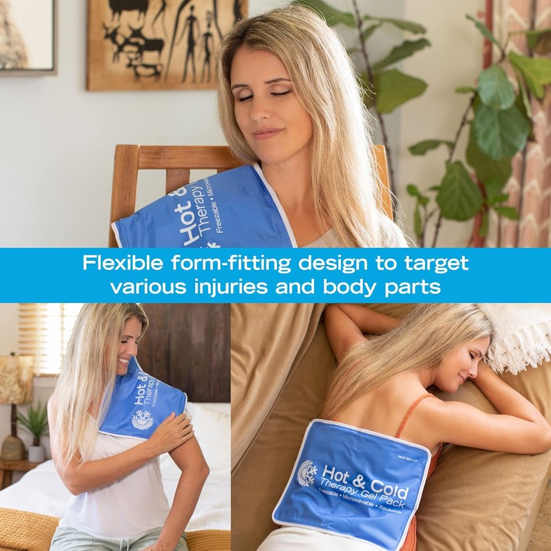 Roscoe Medical Gel Soft Flexible Ice Packs for Injuries, Reusable