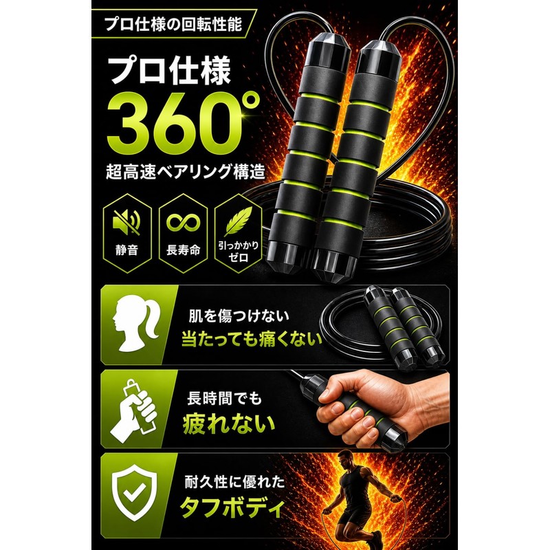 Jump Rope for Adults and Kids, Adjustable Rope Length