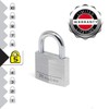 Master Lock 9140EURD Key Padlock in Aluminium, Grey, 4 x