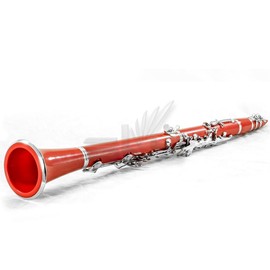 SKY Red ABS Student Bb Clarinet with Case, Mouthpiece, 11 Reeds, Care kit and more