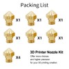 Aokin 10 Pcs MK10 Nozzles 3D Printer Nozzles 0.2/0.3/0.4/0.5/0.6/0.8/1.0mm and