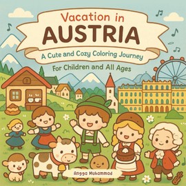 Vacation in AUSTRIA: A Cute and Cozy Coloring Journey Through Austria’s Culture, Nature, and Traditions — For Children and All Ages