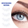 FOMIYES 3 Pairs White Eyelashes Fluffy False Eyelashes 3D Faux