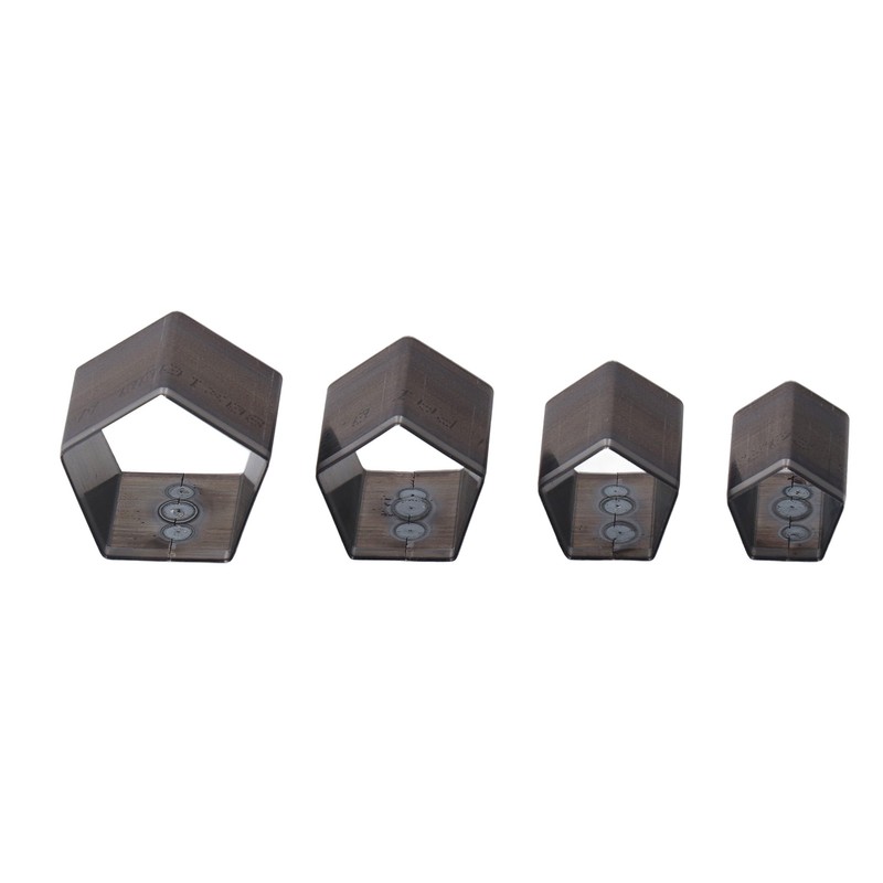 4Pcs Pentagon Cutting Punching Die Alloy Steel Leather Cutting Mold