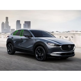 Rvinyl Pillar Post Pre Cut Window Trim Kits in Gloss Black Compatible with Mazda CX-30 2020-2023 - Adhesive Backs