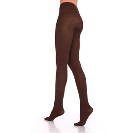 Lady Sofia Soft Microfiber Opaque Tights 100 Denier (XL, Brown)