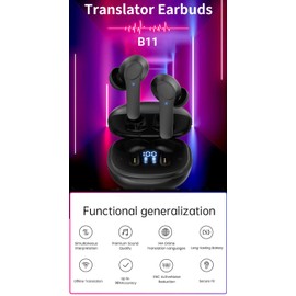 Bluetooth Translator Earbuds, Two Way Translator Device with APP, 74 Languages and 70 Accents Voice Translation for Business Travel Daily Communication (White)