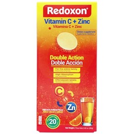 Redoxon Vitamin C + Zinc, Effervescent Tablets of Vitamin C and Zinc, Helps Support Your Immune System, Orange Flavor, 20 Effervescent Tablets, 2.82 O