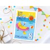 Minkocards 12 Invitation Cards for 8th Children's Birthday Swimming Pool