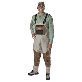 Caddis Men's Attractive 2-Tone Tauped Deluxe Breathable Stocking Foot Wader, Medium Long(DOES NOT INCLUDE BOOTS)