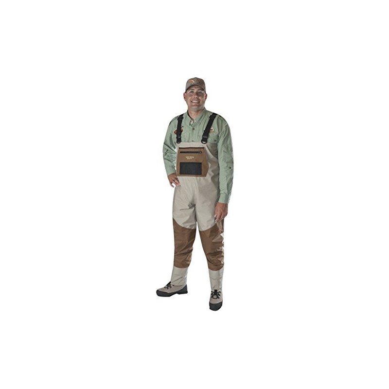 Caddis Men's Attractive 2-Tone Tauped Deluxe Breathable Stocking Foot Wader,