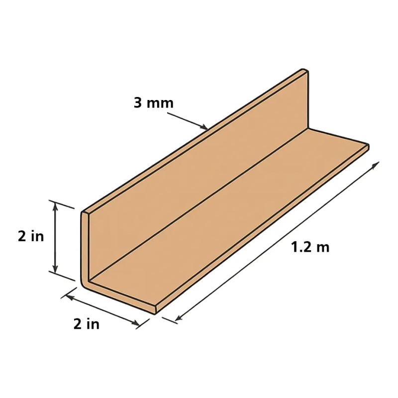 Esquineros De Cartón Kraft 2x2x1.2m Cal. 120 - 50 Piezas