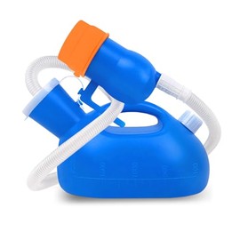 Portable Urinals for Men Spill Proof, OOCOME Upgrade Male Urinal Bottle Spill Proof for Seniors, Bedside Urinal with Soft Funnel & Long Hose, for Hospital Wheelchair Bedridden Car and Travel Use