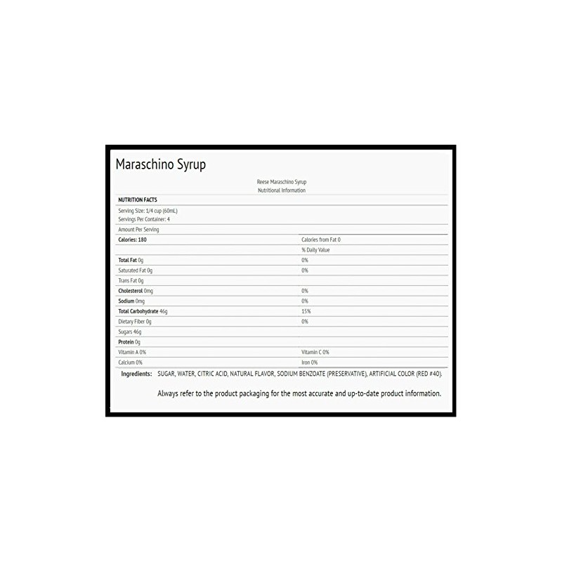 Reese Syrup Maraschino, 8 Fl Oz (Pack of 2)