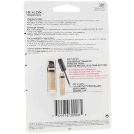 Revlon ColorStay Pressed Powder, Translucent [880] 0.3 oz (Pack of 3)