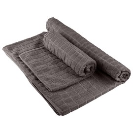 Wakeman Yoga Mat Towel and Gym Towel Set - 2-Piece Non Slip Set for Hot Yoga, Pilates, and Gym - 72” x 24” Sweat Absorbent and Quick Drying Blanket with Corner Pockets for Mats (Gray)