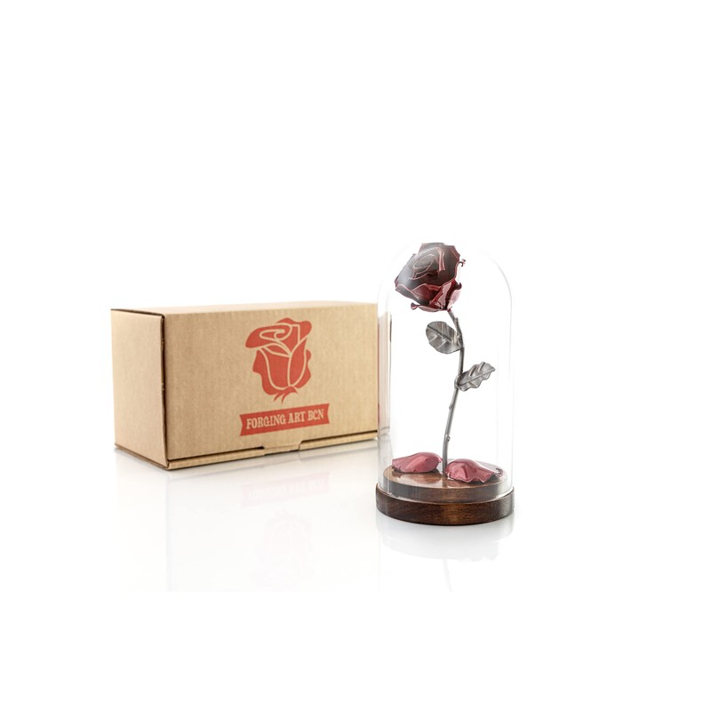 Iron Forge Eternal "Beauty and the Beast" Rose (Red/Silver)