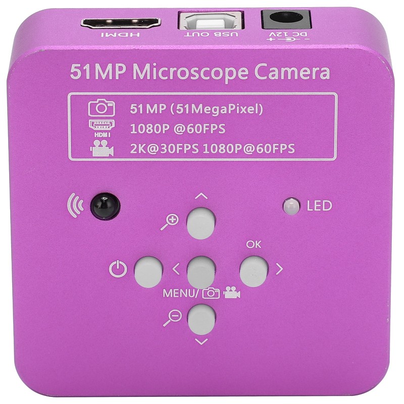2K 51MP Microscope Camera USB Industrial Camera +1/2 Stereoscopic Microscope