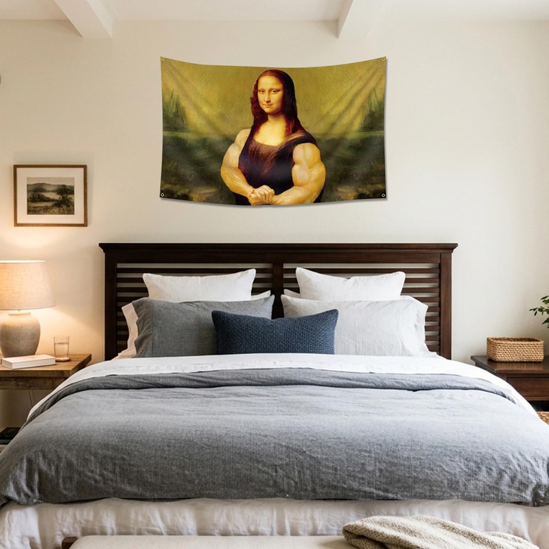 Mona Lisa Funny Flag 3x5 Ft with 4 Brass Grommets