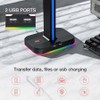 Havit RGB Headset Stand with Dual Hanger and 2 USB