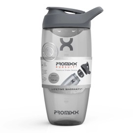Promixx Premium Protein Shaker Bottle 23.7 Ounces Graphite Gray Ecozen Design