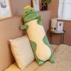 Yeqivo Long Dinosaur Plush Pillow, Soft Green Dinosaur Stuffed Animal
