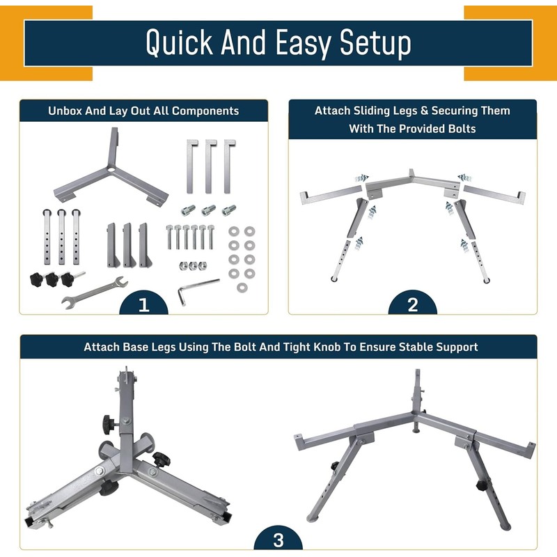 FEBTECH Adjustable Carbon Steel Fire Pit Stand - Recommended for