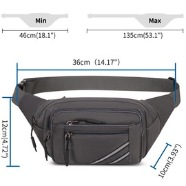 BumBags Waterproof Bumbag Dog Walking Large Capacity Waist Fanny Pack with Adjustable Belt for Women Men Ladies Running Camping Cycling Sport Travel