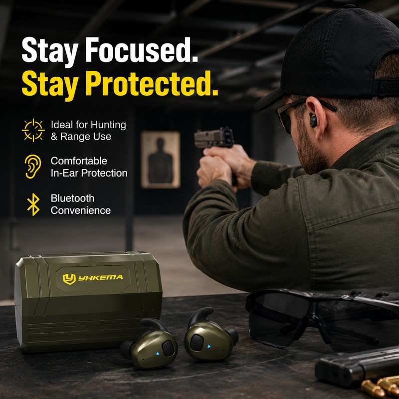 Shooting Earplugs for Hearing Protection – Bluetooth Noise Reduction Earbuds