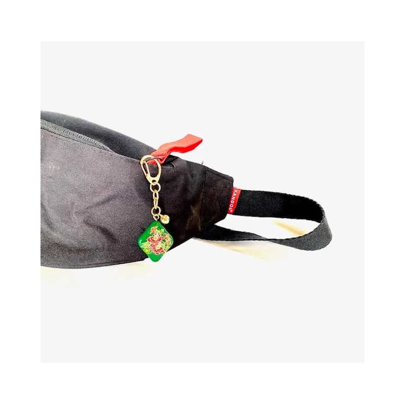 Kutani Flower Ball Keychain with Bell