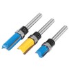 3pcs Woodworking Cutter Milling 1/4" Shank Edge Trimming Slotting Router
