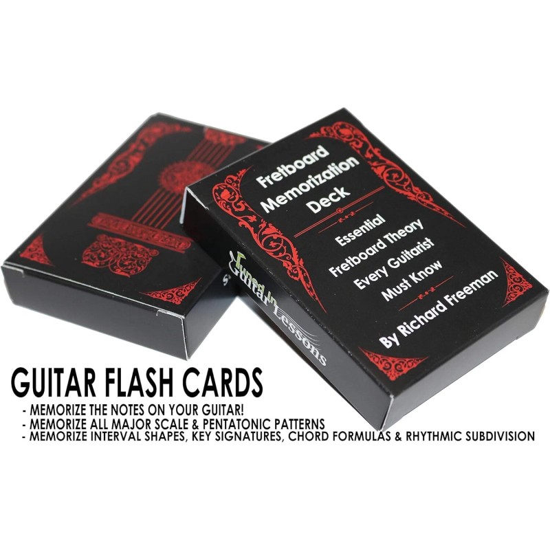 Guitar Flash Cards Learn Notes Chords Scales Fretboard Music Theory
